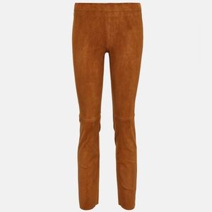 Stouls Jacky Slim Suede Womens Pants Brown XS Leather Burnt Orange HALF PRICE